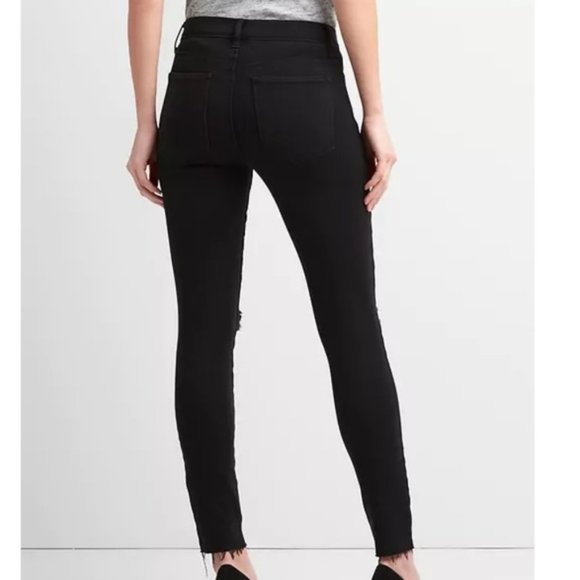 Gap Mid Rise Cropped Skinny Jeans 360 Stretch - Picture 2 of 9
